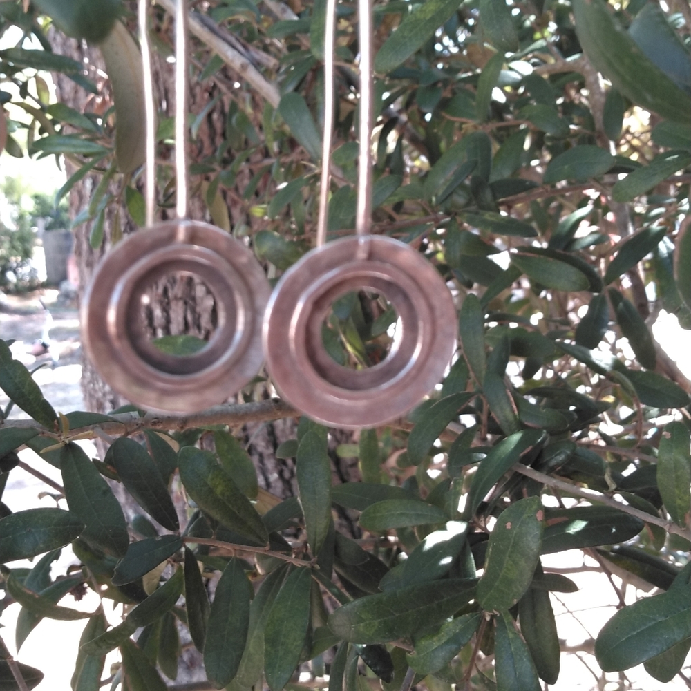 Antique silpada israel 925 earrings rounds dangles